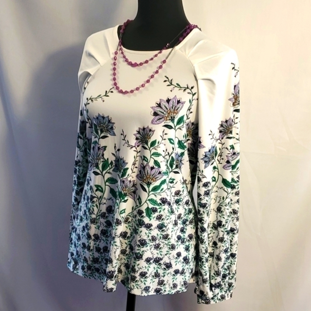 Charter Club Lavender Field Blouse Size Small New